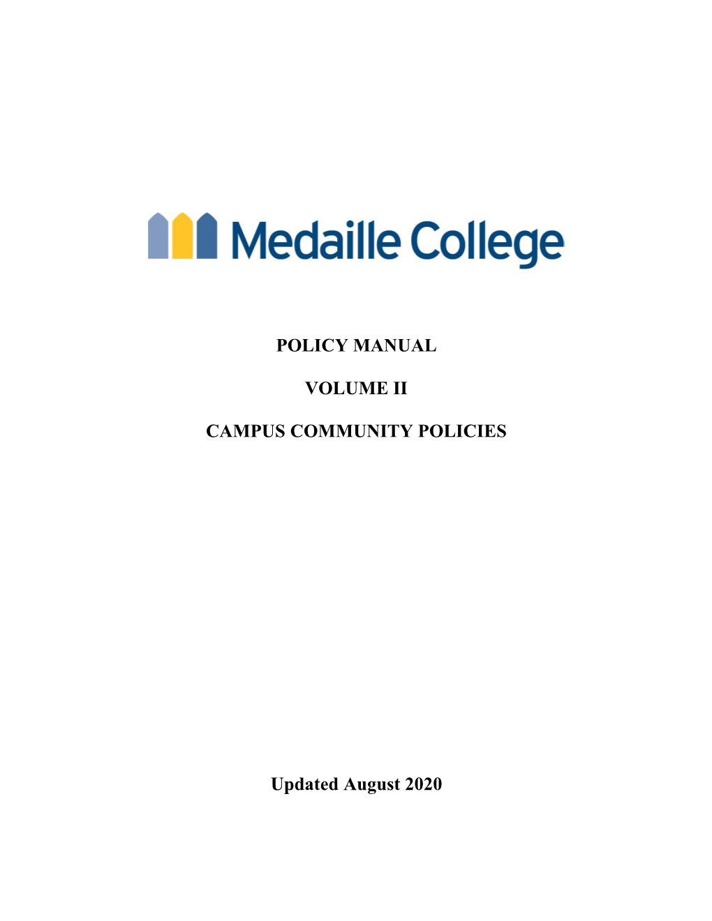 Volume II: Campus Community Policies