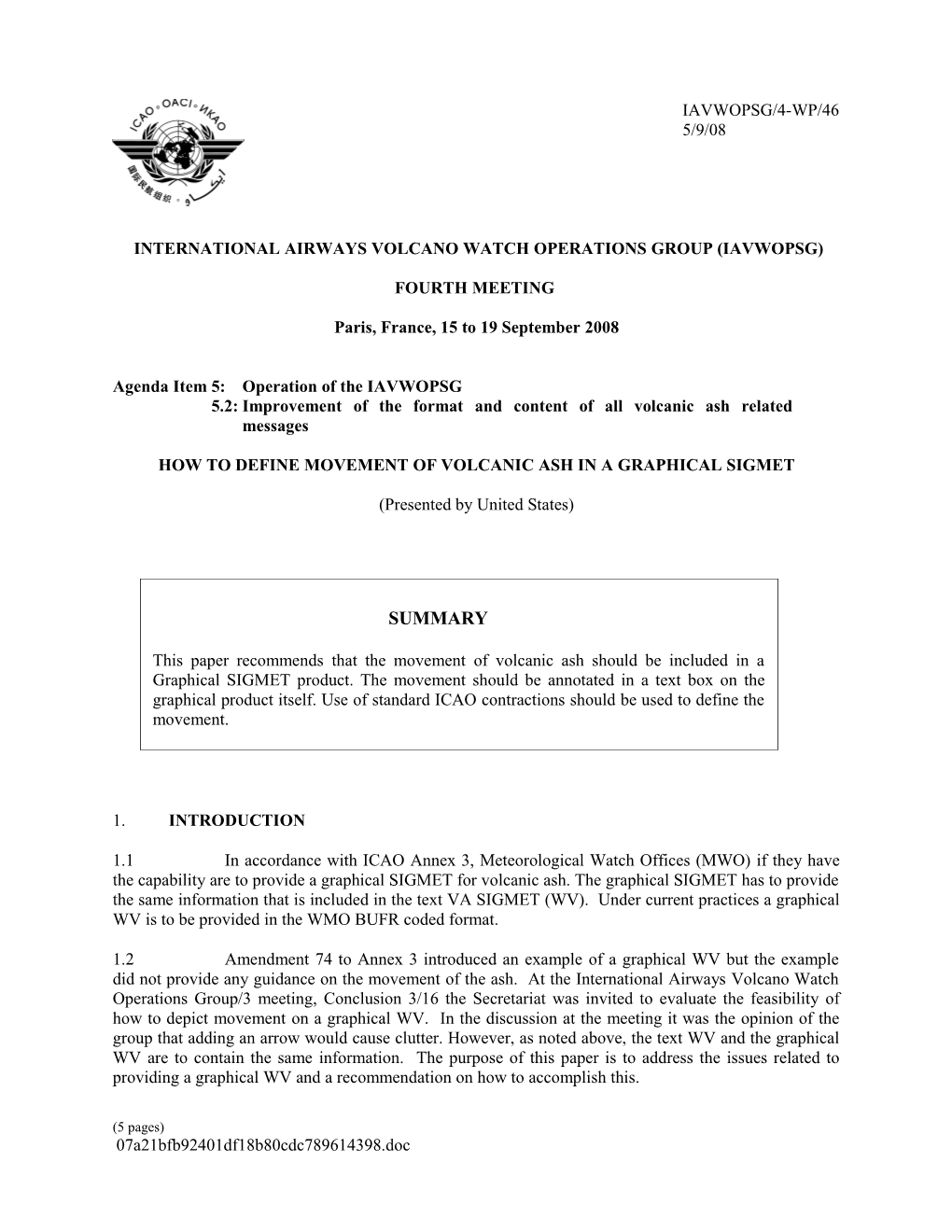 How to Define Movement of Volcanic Ash in a Graphical SIGMET