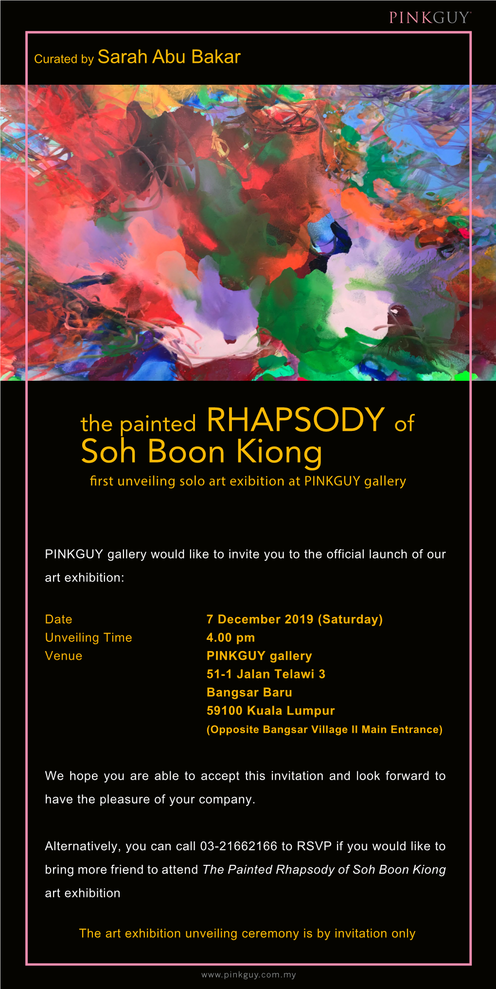 The Painted Rhapsody of Soh Boon Kiong Formal Invitation