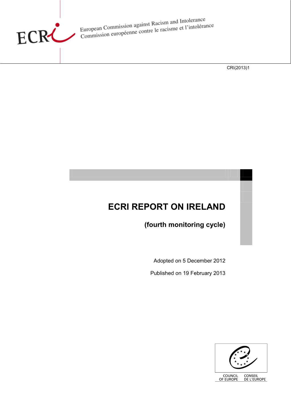 Ecri Report on Ireland