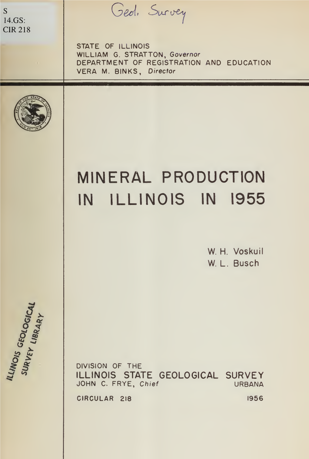 Mineral Production in Illinois in 1955
