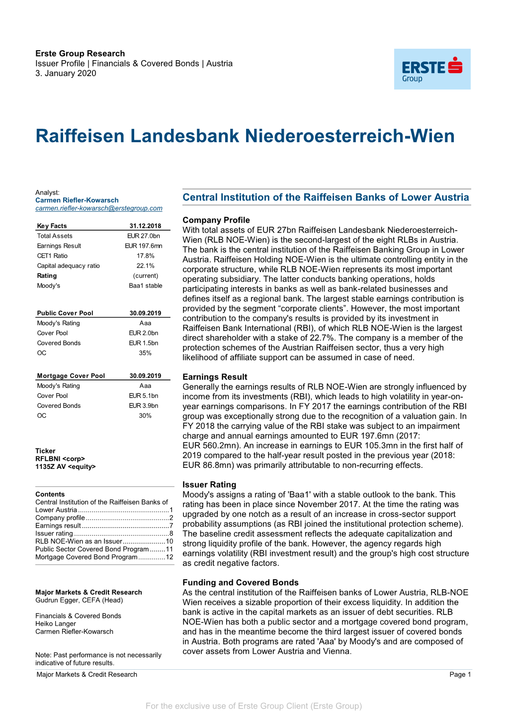 Raiffeisen Landesbank Niederoesterreich-Wien