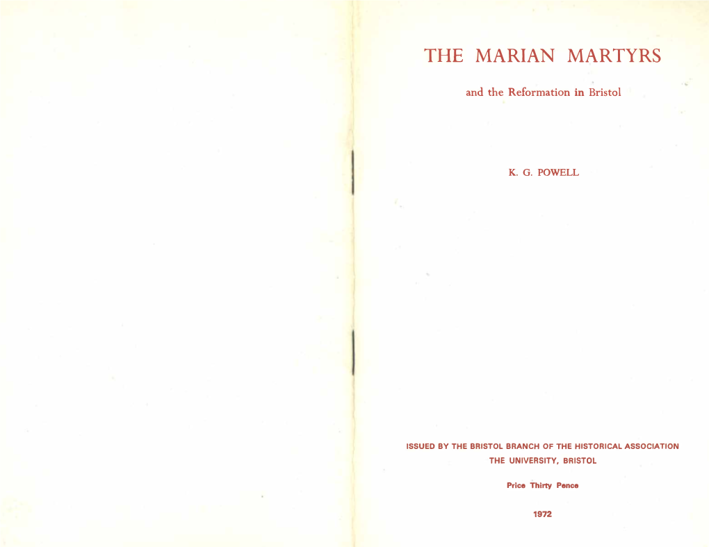 The Marian Martyrs of Bristol