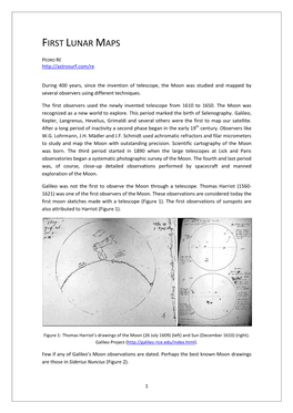 First Lunar Maps