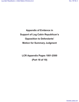 Appendix of Evidence (Pages 1701-3094)