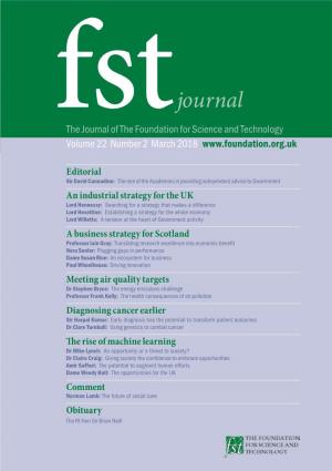 Fstjournal@Foundation.Org.Uk FST Journal Publishes Summaries of All the Talks Given at Its Meetings