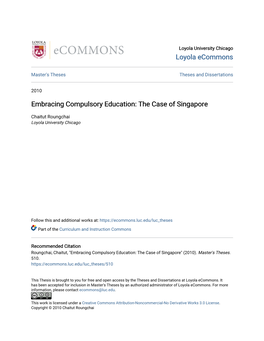 Embracing Compulsory Education: the Case of Singapore