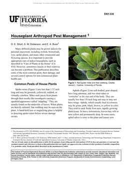Houseplant Arthropod Pest Management 1