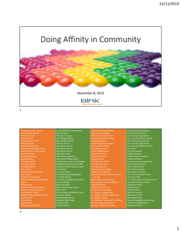 Doing Affinity in Community