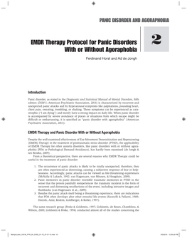 EMDR Therapy Protocol for Panic Disorders with Or Without Agoraphobia 53