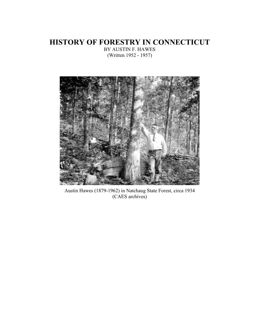 History of Forestry in Connecticut by Austin F