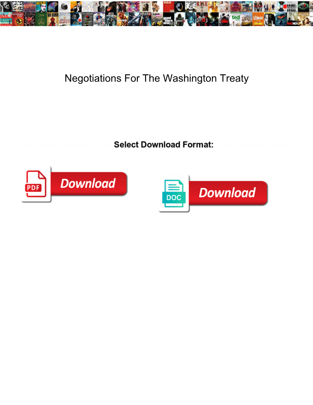 Negotiations for the Washington Treaty