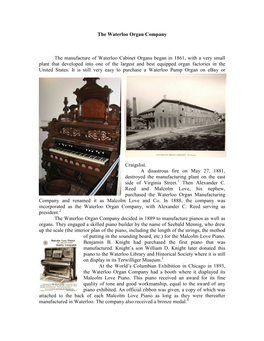 The Waterloo Organ Company