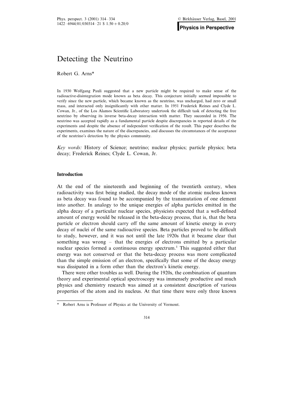 Detecting the Neutrino