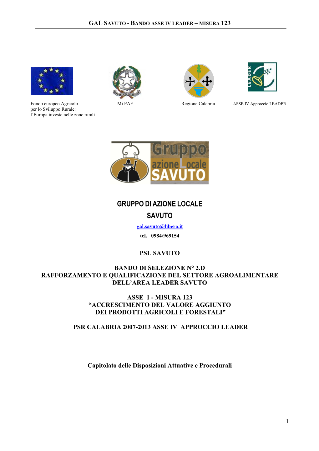 Gruppo Di Azionelocale Savuto