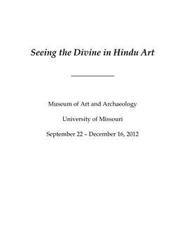 Seeing the Divine in Hindu Art