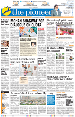 Mohan Bhagwat for Dialogue on Quota