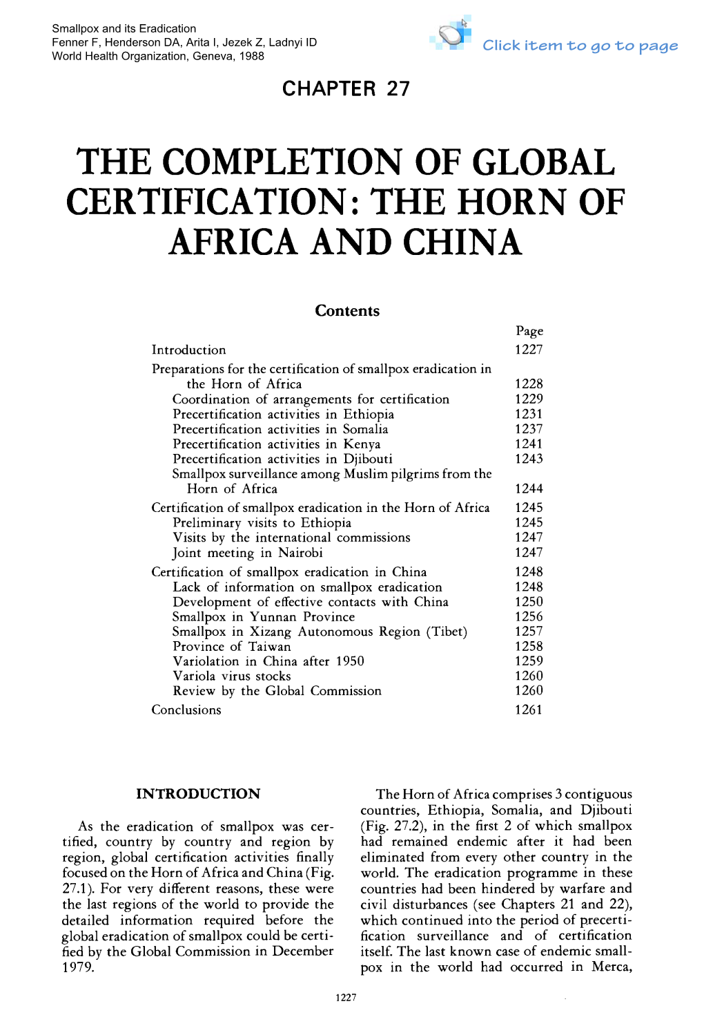 Big Red Book Ch 27. the Completion of Global Certification