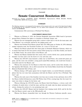 Senate Concurrent Resolution 205 Sponsored by Senators COURTNEY, RILEY, FREDERICK; Representatives HELM, MCLAIN, PILUSO, SCHOUTEN, SMITH DB (Presession Filed.)