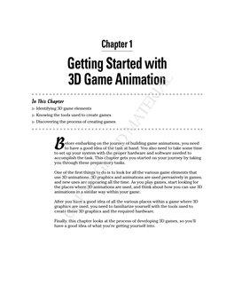 Getting Started with 3D Game Animation