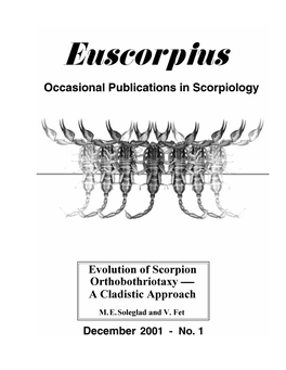 Evolution of Scorpion Orthobothriotaxy: a Cladistic Approach