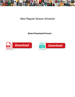 Mets Regular Season Schedule