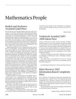 Mathematics People