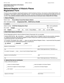 National Register of Historic Places Registration Form