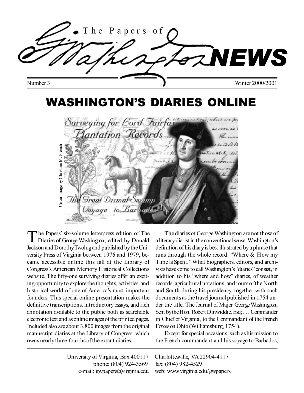 Washington's Diaries Online