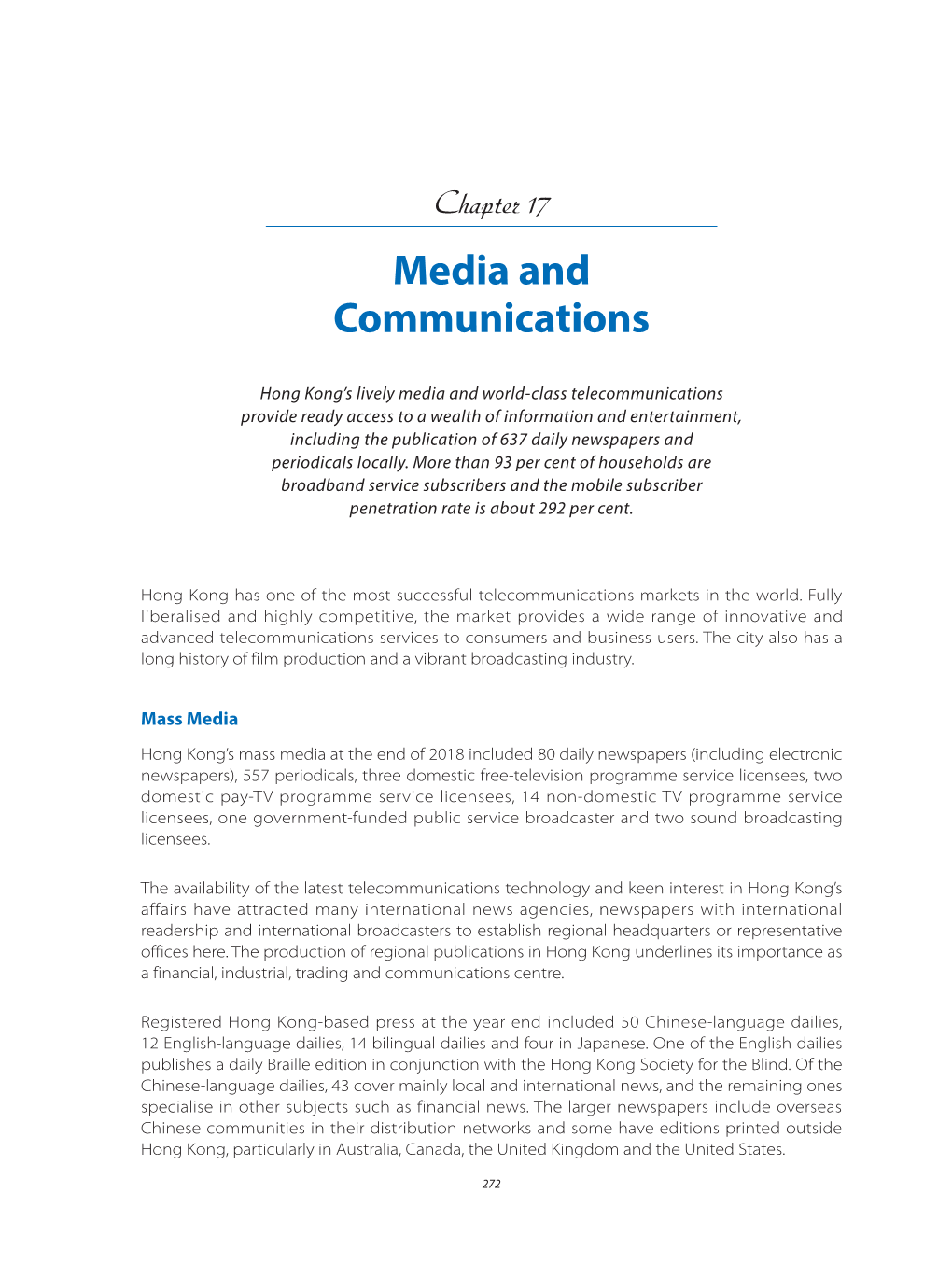 Chapter 17 Media and Communications