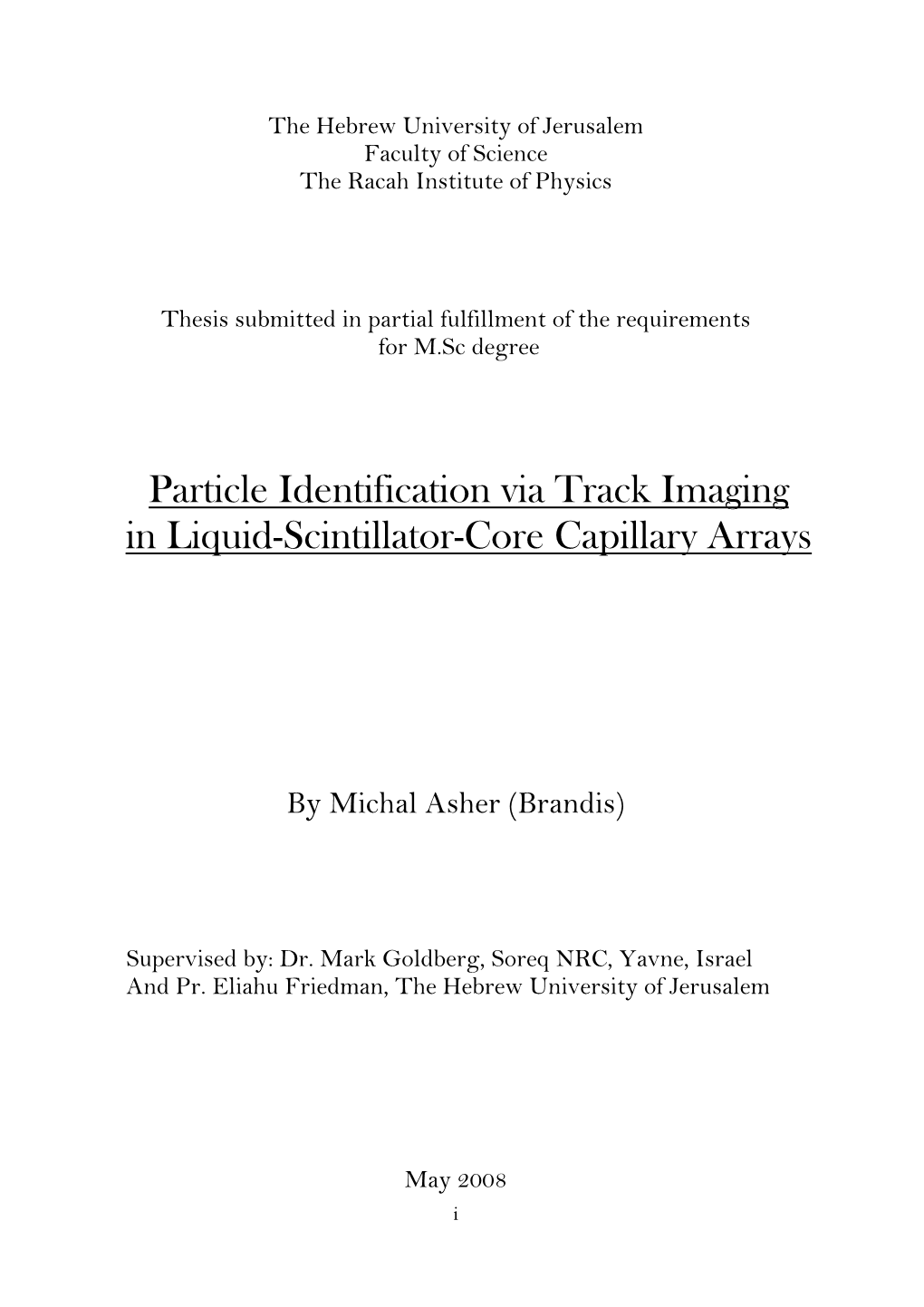 Particle Identification Via Track Imaging in Liquid-Scintillator-Core Capillary Arrays