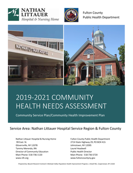 2019-2021 COMMUNITY HEALTH NEEDS ASSESSMENT Community Service Plan/Community Health Improvement Plan