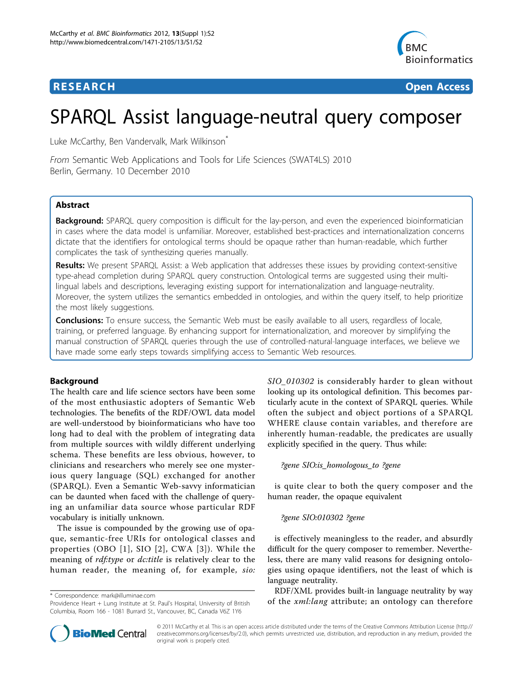 SPARQL Assist Language-Neutral Query Composer