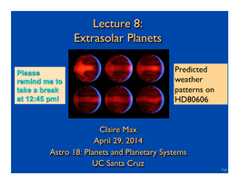 Extrasolar Planets"