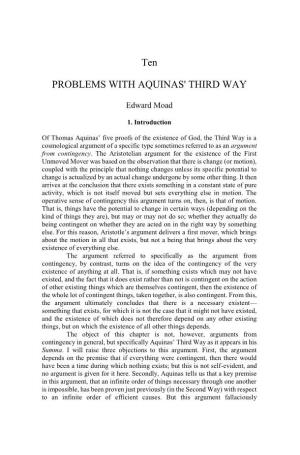 Ten PROBLEMS with AQUINAS' THIRD