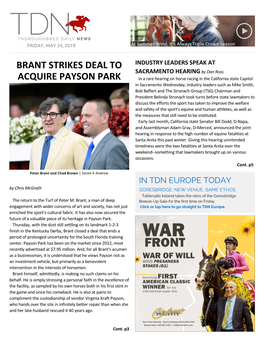 Brant Strikes Deal to Acquire Payson Park