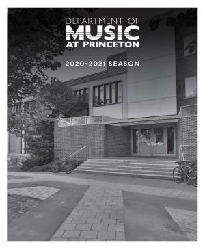 Program in Music Performance Chair, Department of Music Wednesday, May 5, 2021 at 7:30Pm Live-Streamed from Richardson Auditorium, Alexander Hall