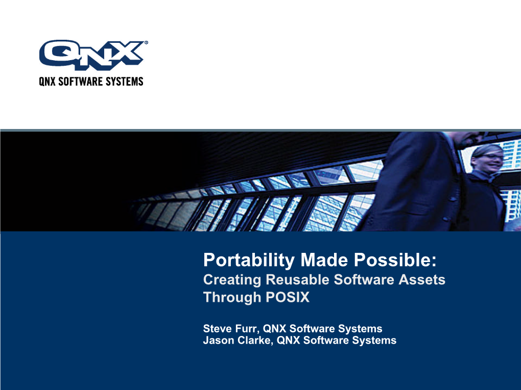 Vxworks Linux QNX Neutrino POSIX Standard