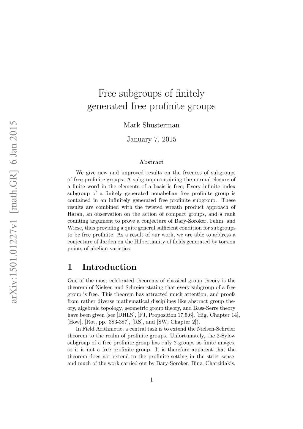 Free Subgroups of Finitely Generated Free Profinite Groups