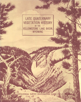 Late Quaternary Vegetation Hi Story of the Yellowstone Lake Basin, Wyoming