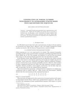 Construction of Normal Numbers with Respect to Generalized Lüroth Series from Equidistributed Sequences