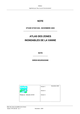 Atlas Des Zones Inondables De La Vanne