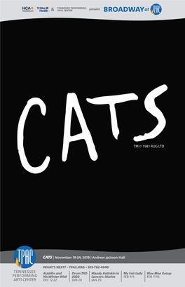 CATS | November 19-24, 2019 | Andrew Jackson Hall