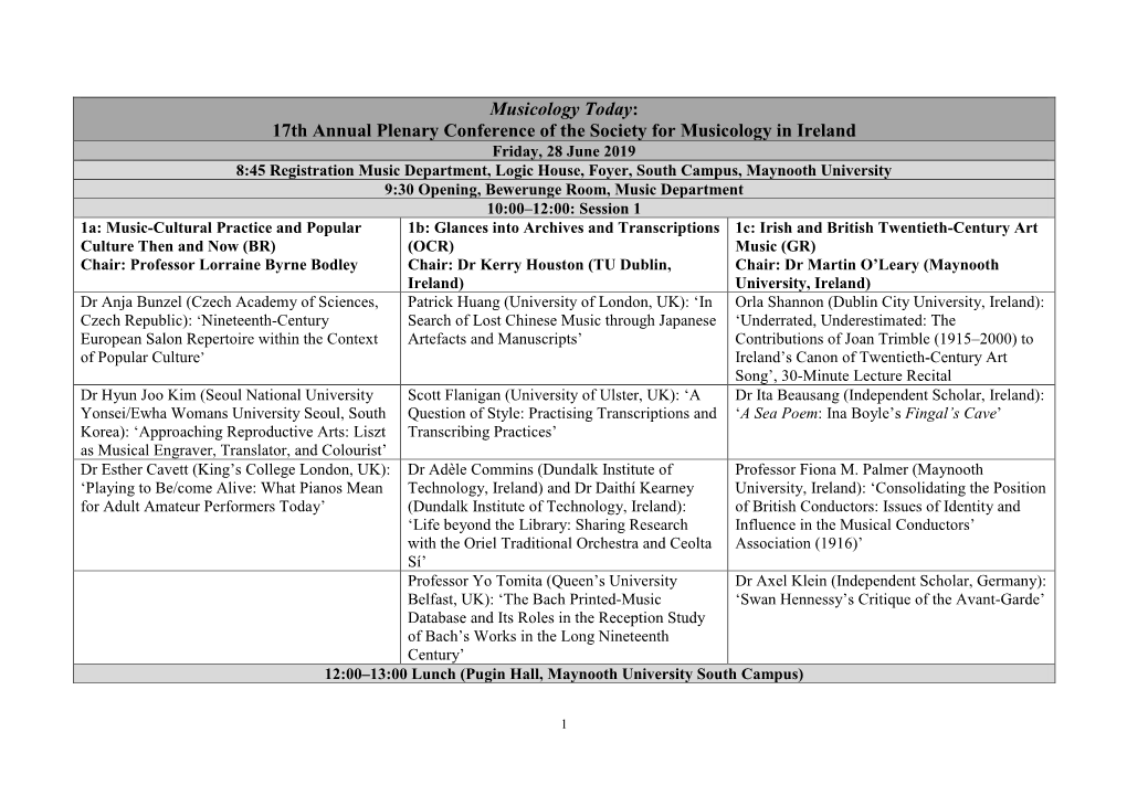 Conference Programme