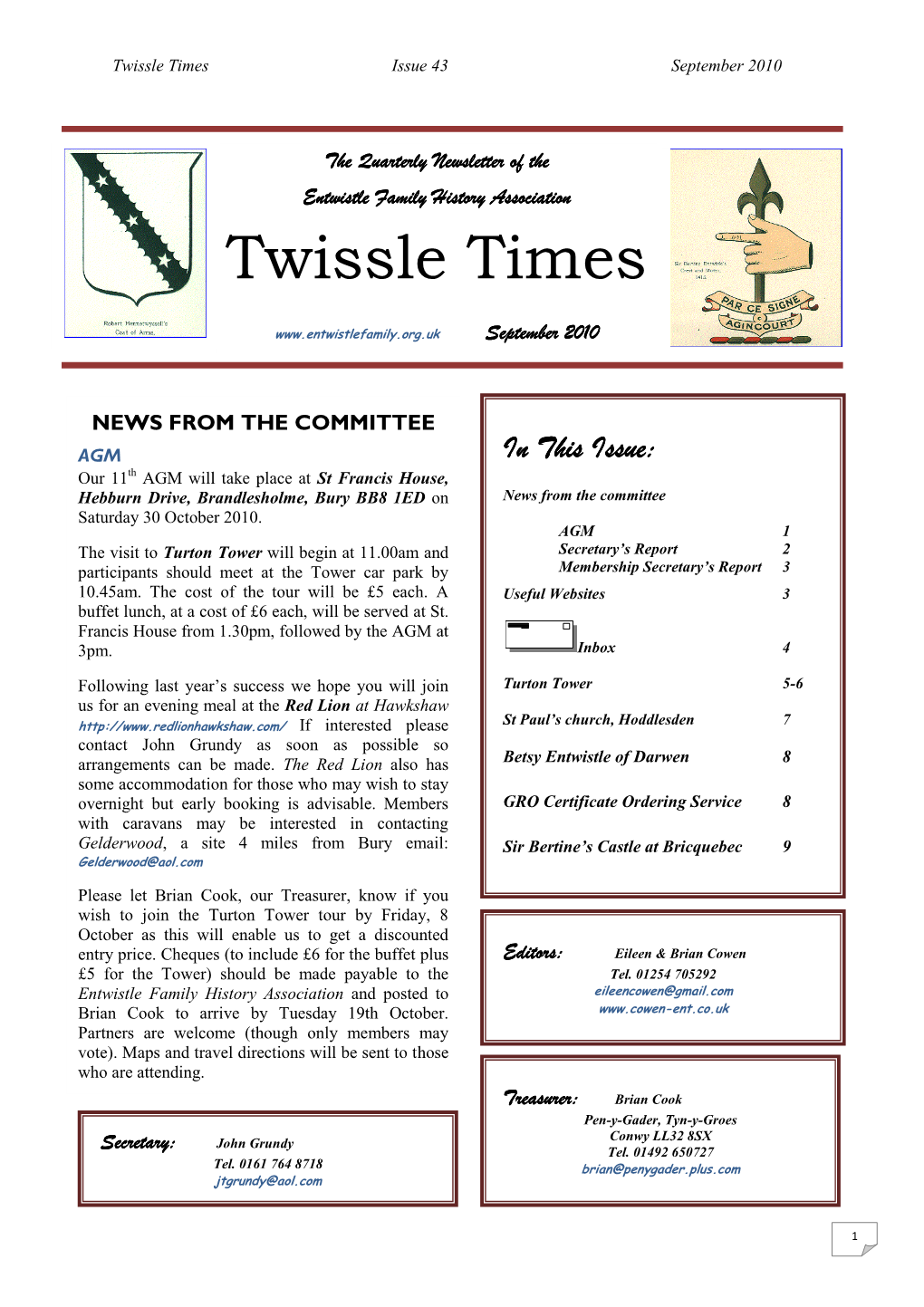 Twissle Times Issue 43 September 2010