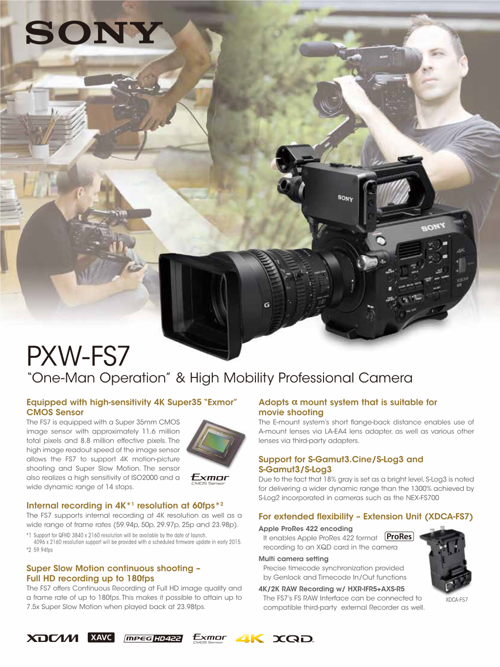 Sony PXW-FS7 Brochure