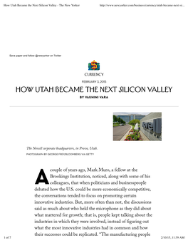 How Utah Became the Next Silicon Valley - the New Yorker