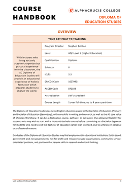 Course Handbook