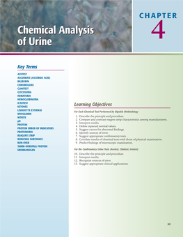 Chemical Analysis of Urine 37