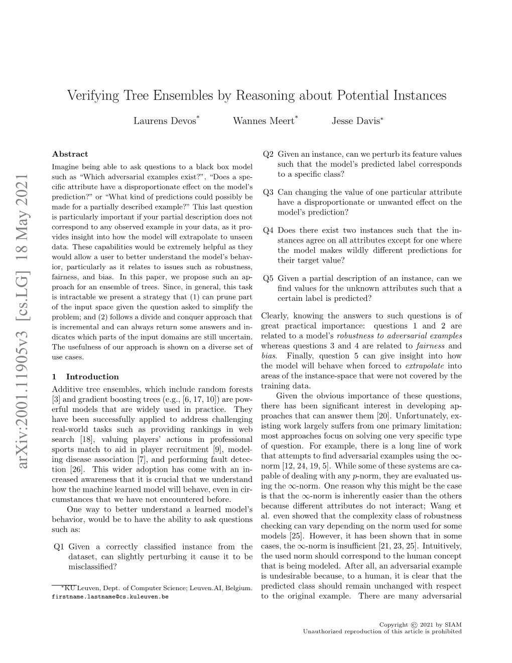 Arxiv:2001.11905V3 [Cs.LG] 18 May 2021 Tion [26]